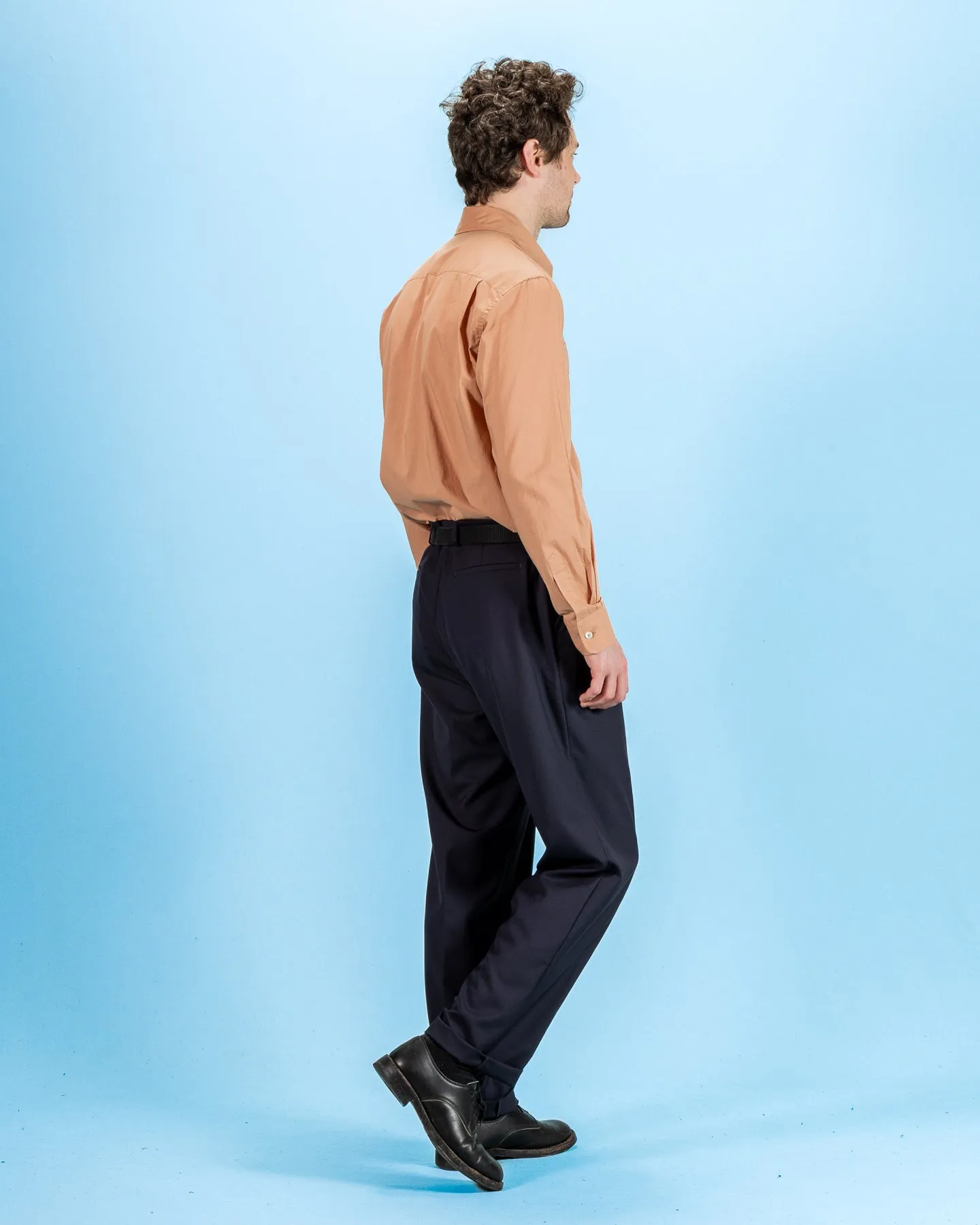 One Pleat Trousers - Navy Wool sold by Standard and Strange product image thumbnail 4