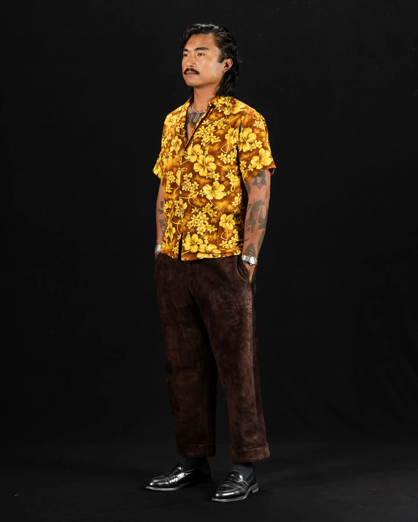 Wysman Pant - Brown British Calf Roughout sold by Standard and Strange product image thumbnail 4