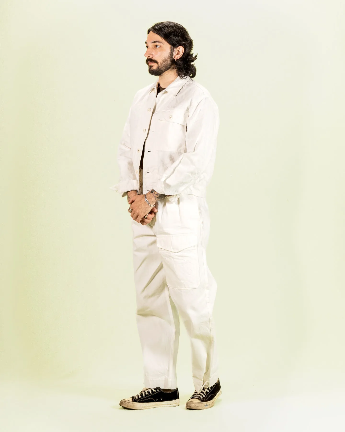 French Work Jacket - Off-White Hemp Canvas sold by Standard and Strange product image thumbnail 5