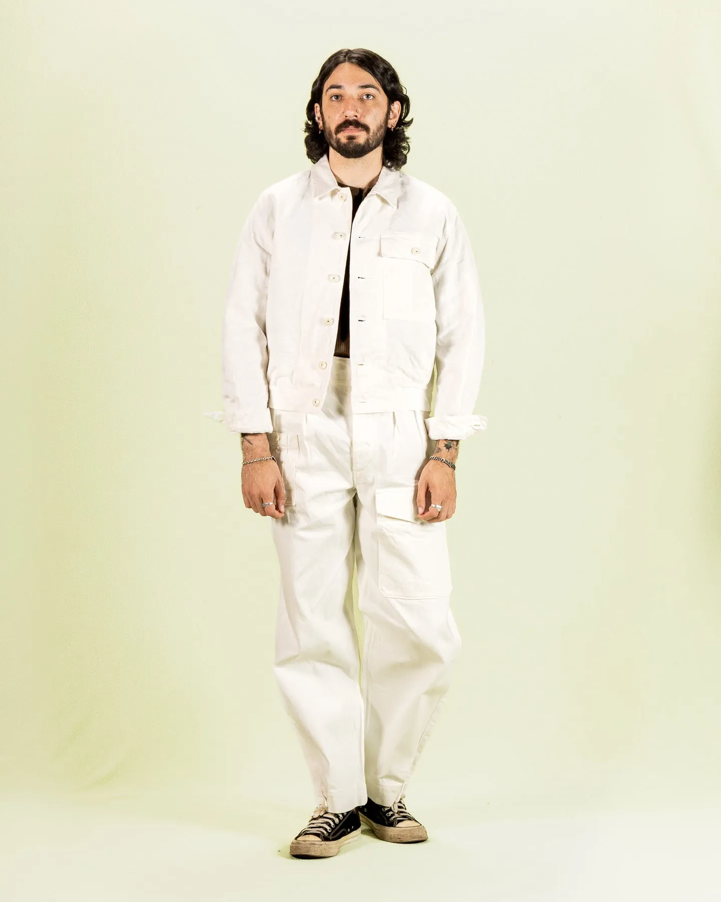 French Work Jacket - Off-White Hemp Canvas sold by Standard and Strange product image thumbnail 3