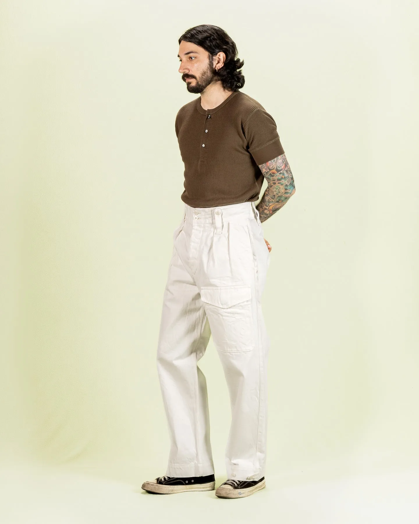 British Army Pant Loose Denim - Off-White sold by Standard and Strange product image thumbnail 4
