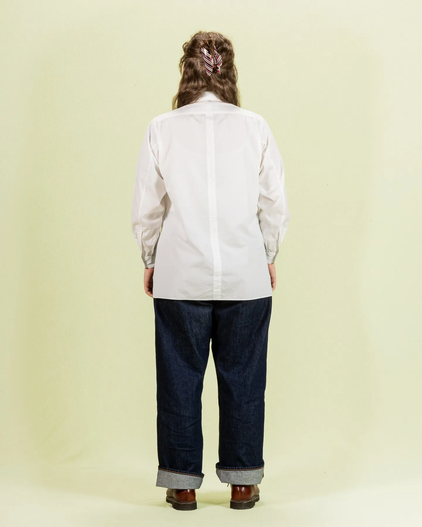 Sally Side Slit Shirt - White Heavy Poplin 38/OS sold by Standard and Strange product image thumbnail 5