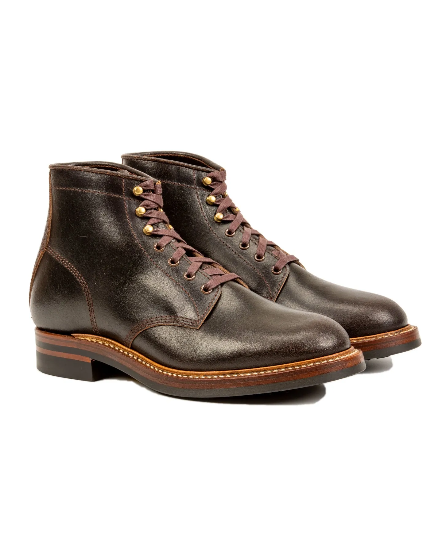 El Capitan Boots - Dark Brown Waxed Flesh sold by Standard and Strange