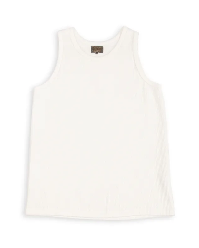 Railroad Knit No Sleeve Amish Underwear - Salt White made by Black Sign