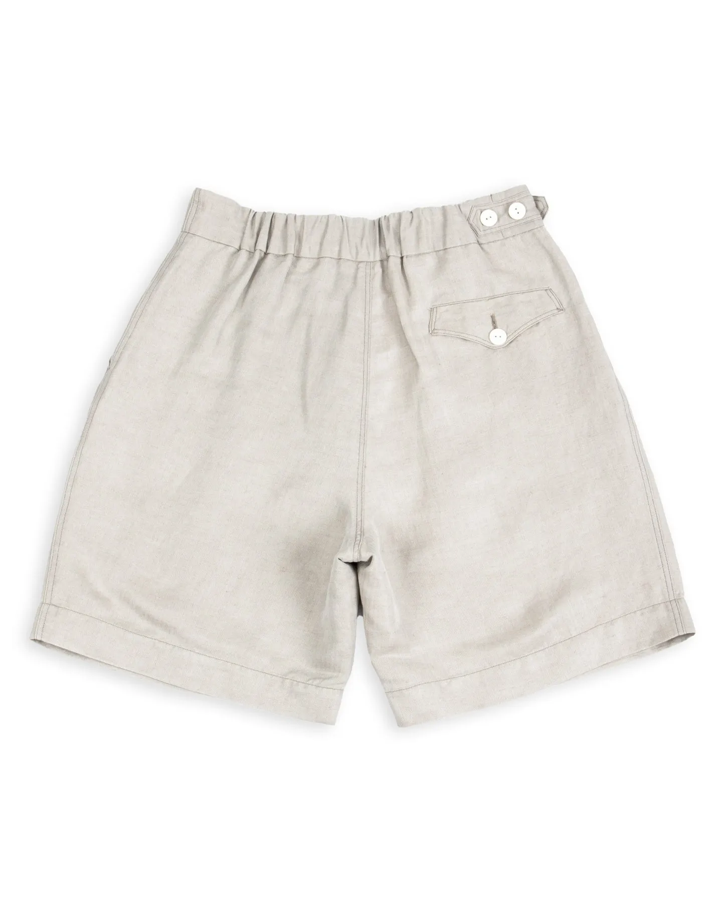 Oblique Shorts - Natural Silk Linen Fine HBT sold by Standard and Strange product image thumbnail 2