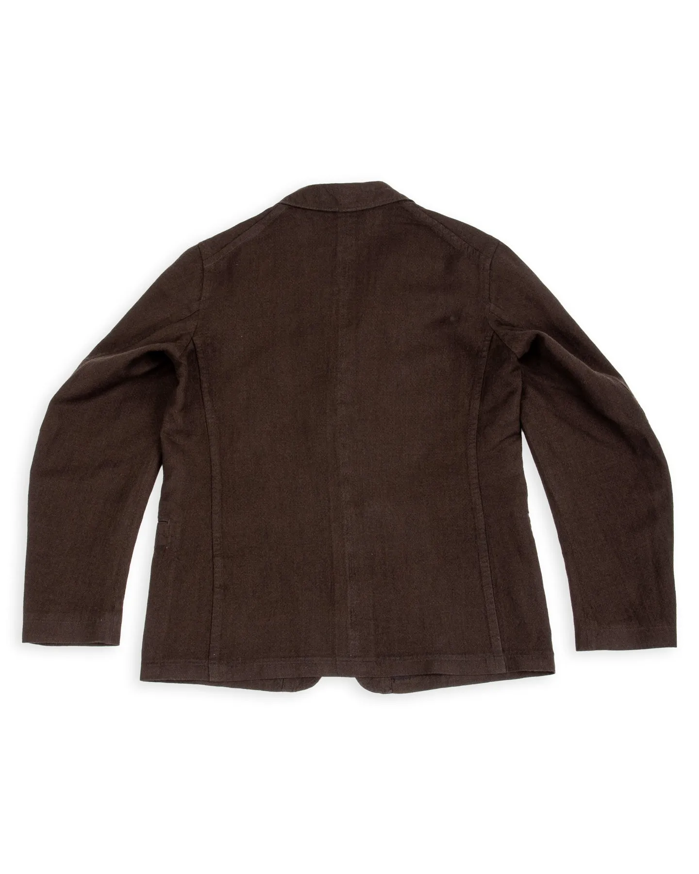 Continental Sack Jacket - Espresso Wool Linen Crepe sold by Standard and Strange product image thumbnail 2