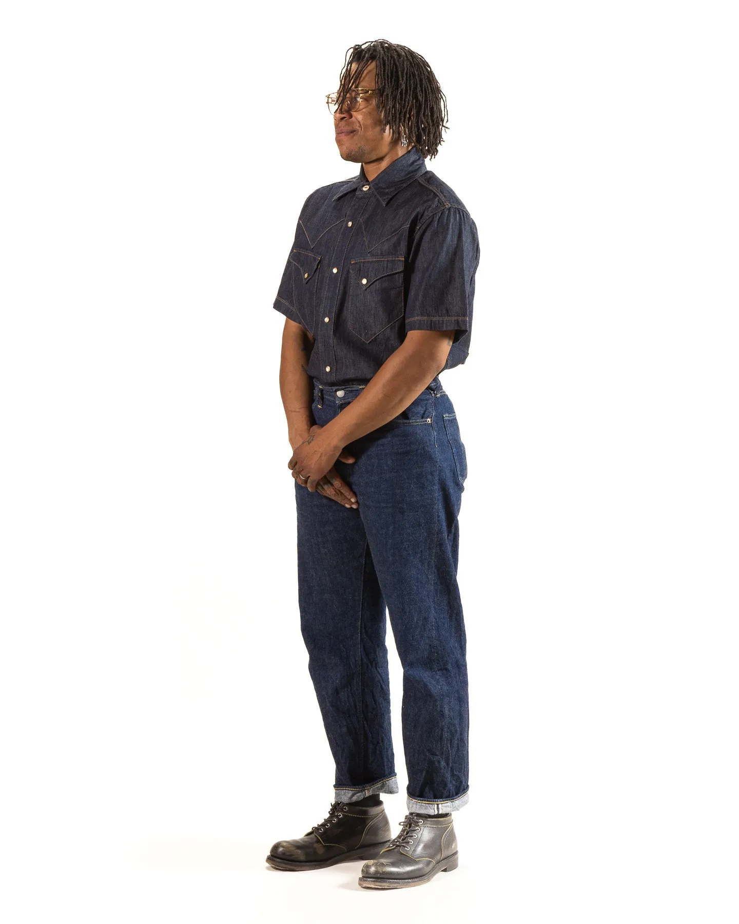 North Fork S/S Shirt - 6oz Rinsed Denim sold by Standard and Strange product image thumbnail 4