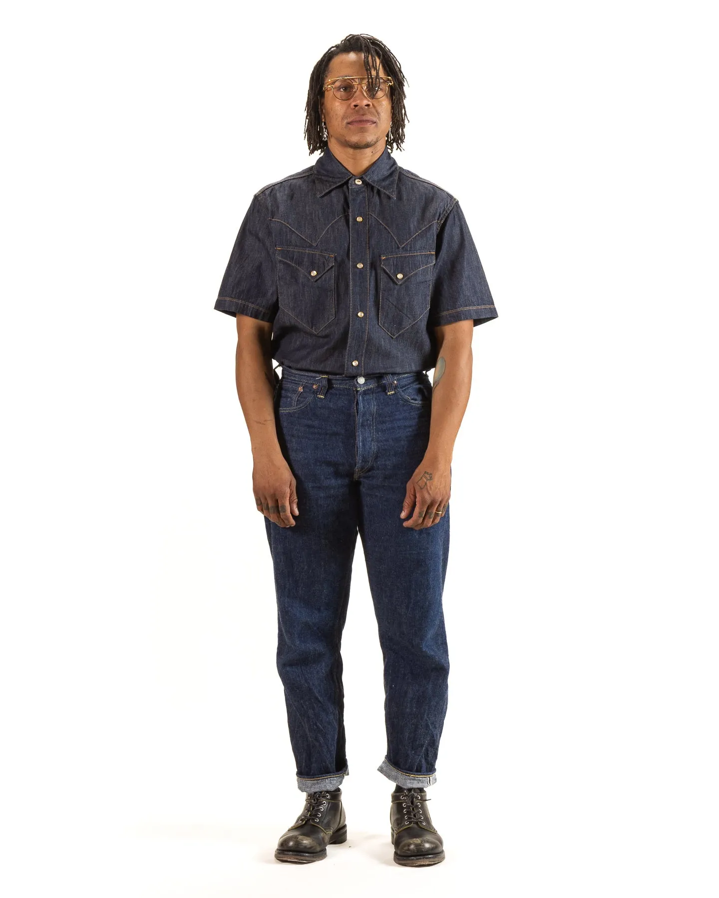 North Fork S/S Shirt - 6oz Rinsed Denim sold by Standard and Strange product image thumbnail 3