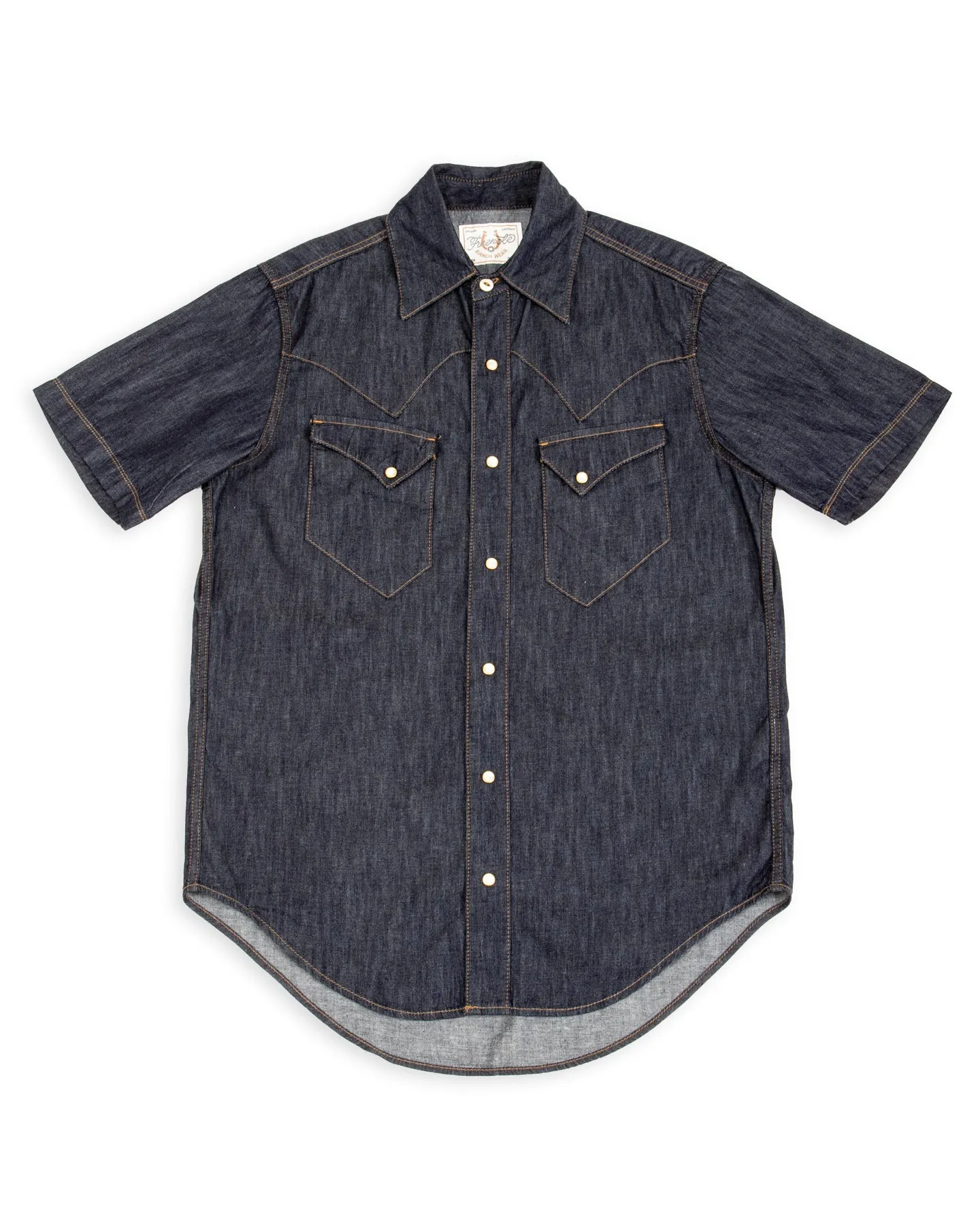 North Fork S/S Shirt - 6oz Rinsed Denim sold by Standard and Strange