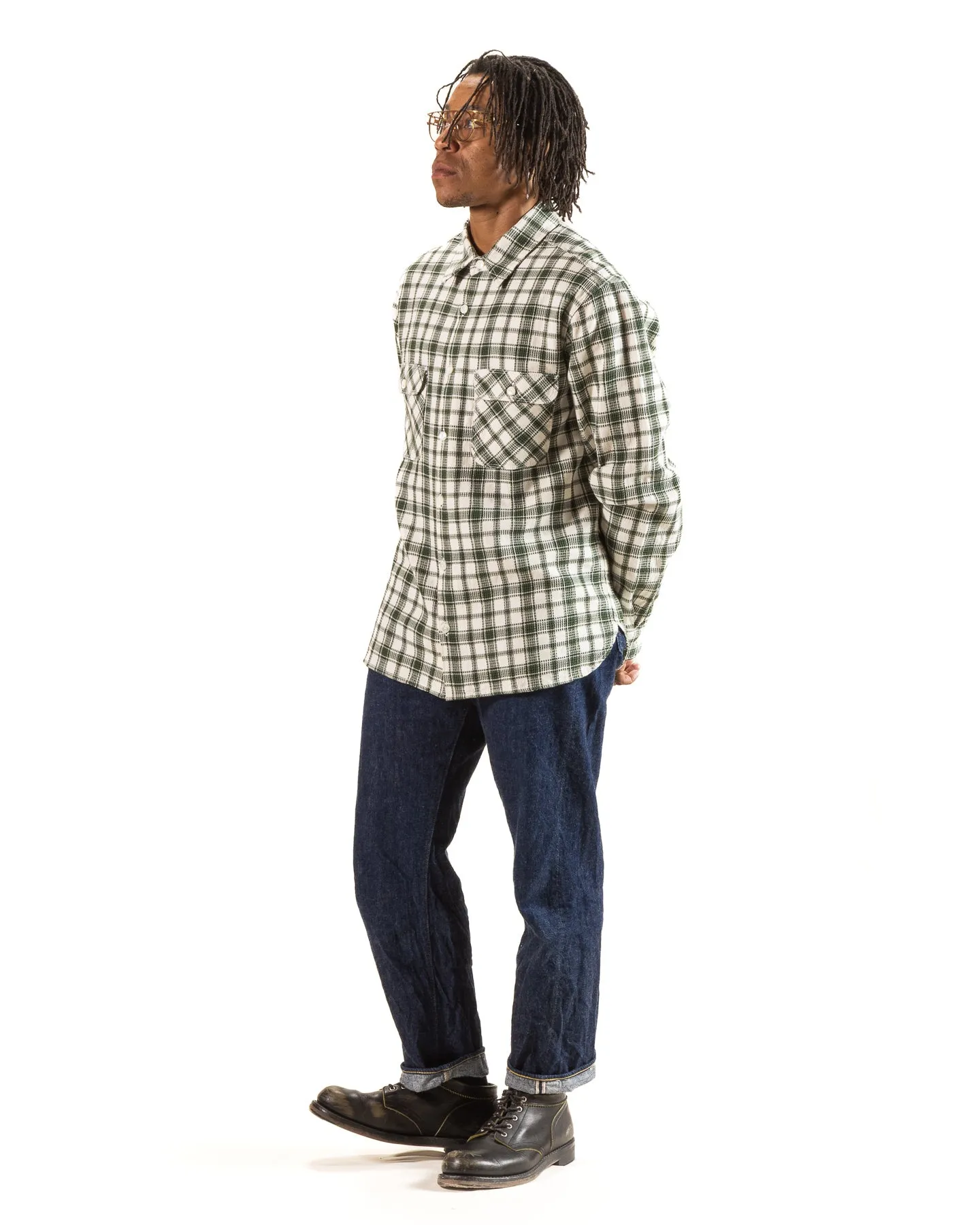 Benson Shirt - Cactus Green Plaid sold by Standard and Strange product image thumbnail 4