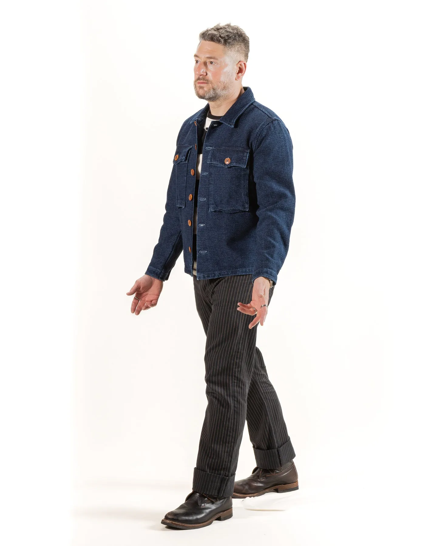 Midway CPO Shirt - Sashiko Single Rinsed sold by Standard and Strange product image thumbnail 4