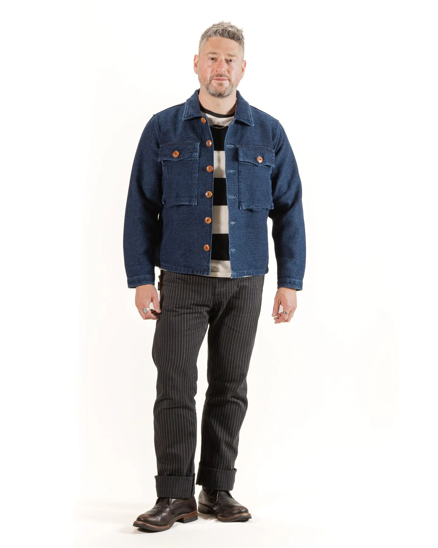 Midway CPO Shirt - Sashiko Single Rinsed sold by Standard and Strange product image thumbnail 3