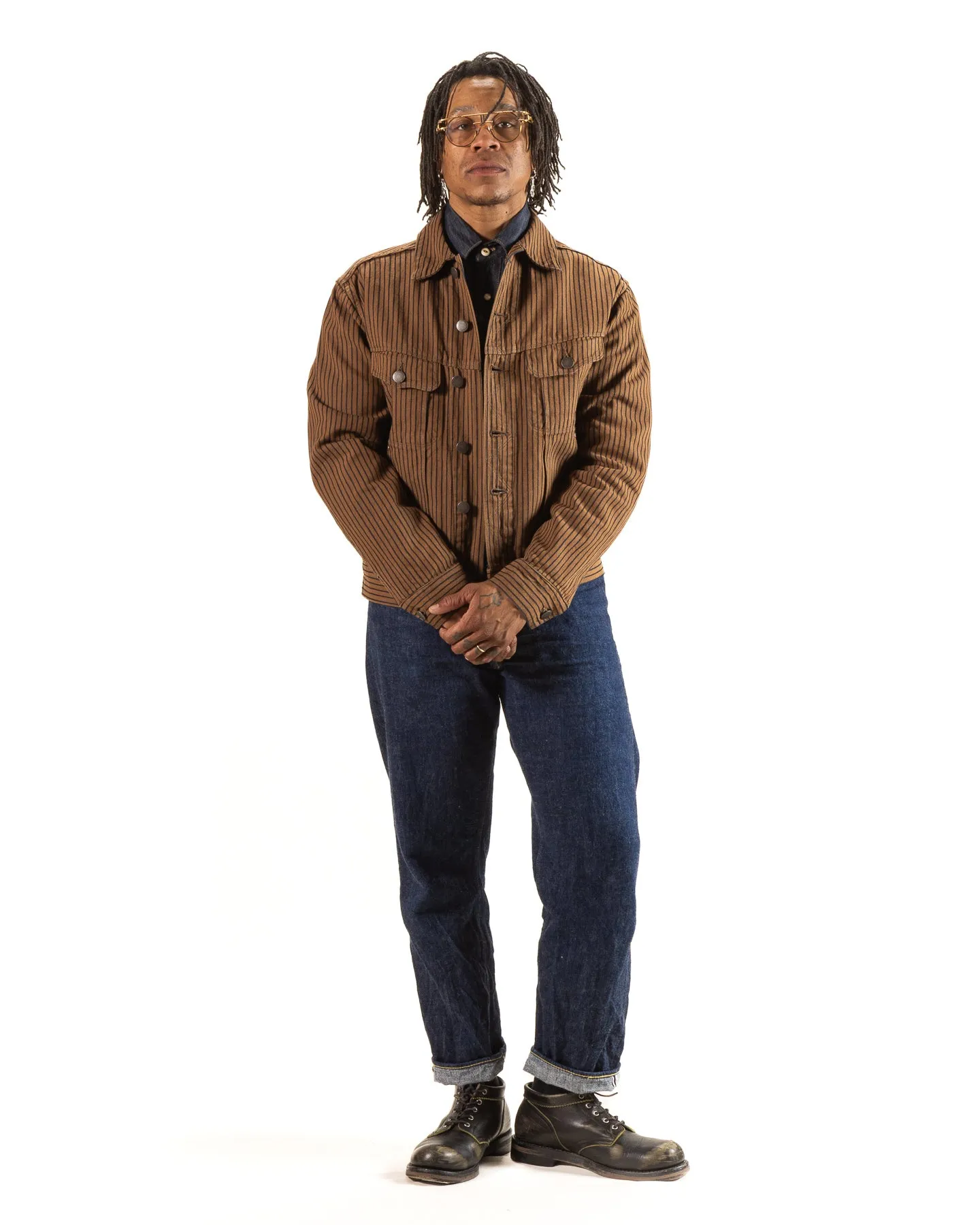 High Low Jacket - Brown Herringbone Dobby sold by Standard and Strange product image thumbnail 3