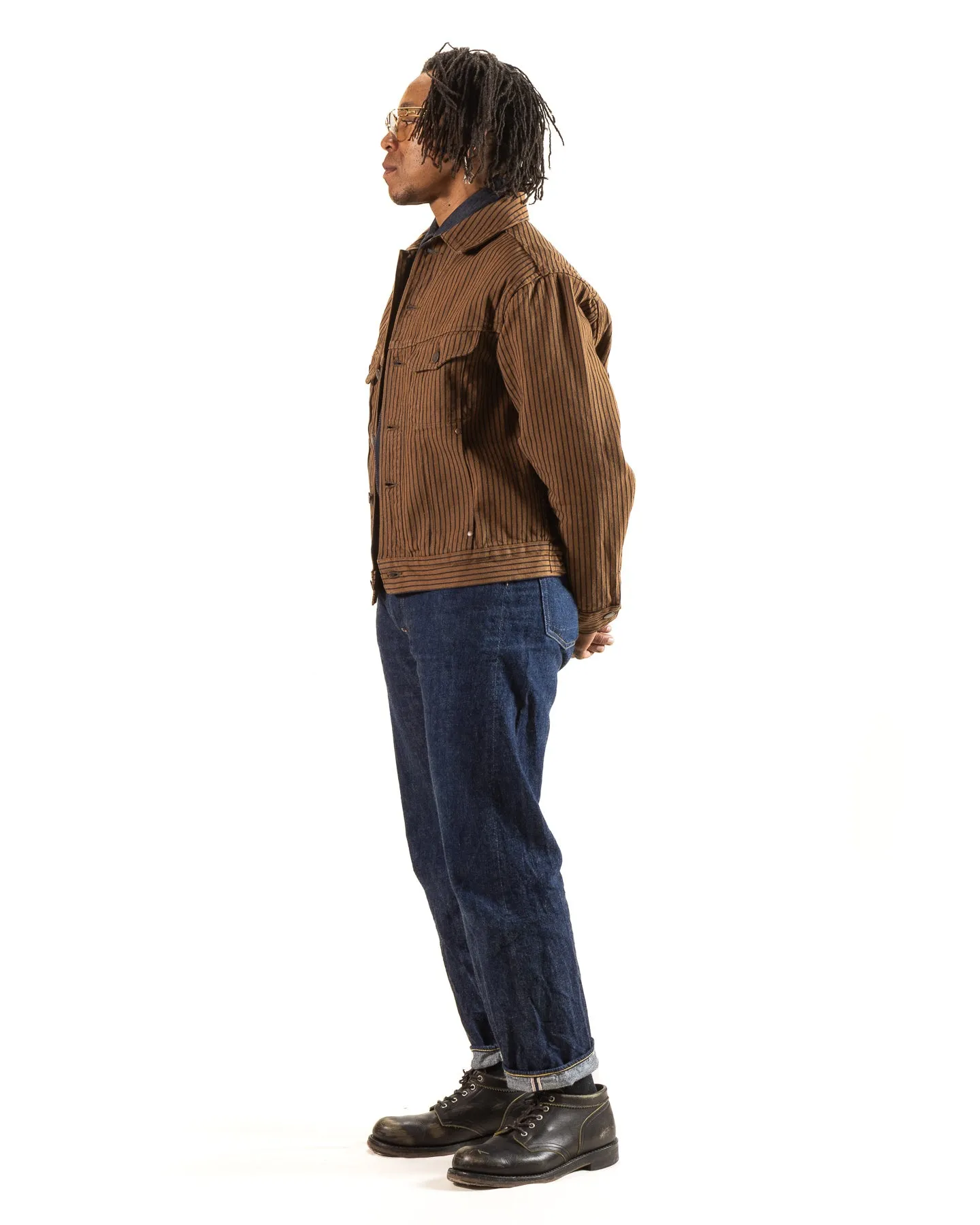 High Low Jacket - Brown Herringbone Dobby sold by Standard and Strange product image thumbnail 5