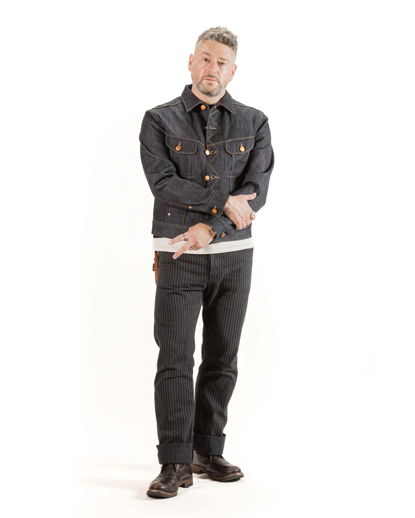 High Low Jacket - 14oz Broken Twill Denim sold by Standard and Strange product image thumbnail 3