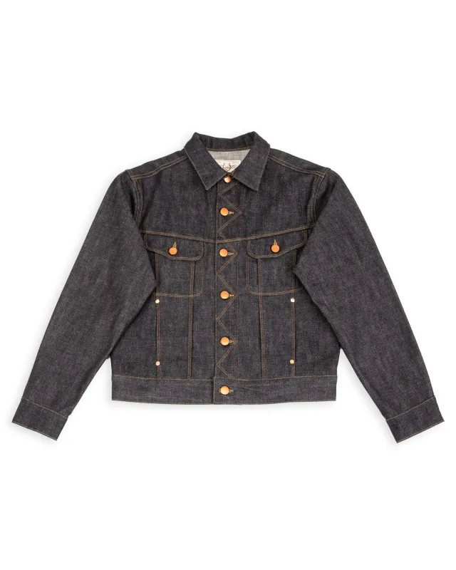 High Low Jacket - 14oz Broken Twill Denim made by Freenote Cloth