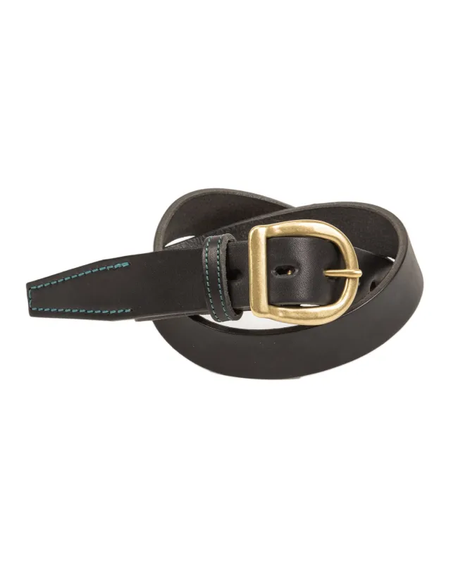 Cowhide Leather Belt - Black made by OMOTO DENIM