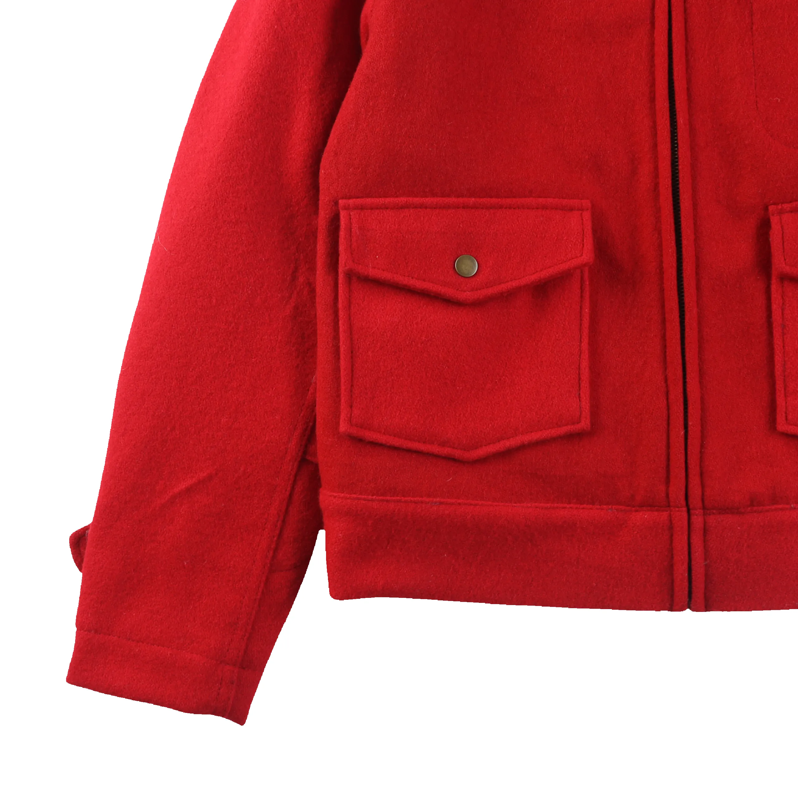 Wool Crew Jacket - Red sold by Patina product image thumbnail 5