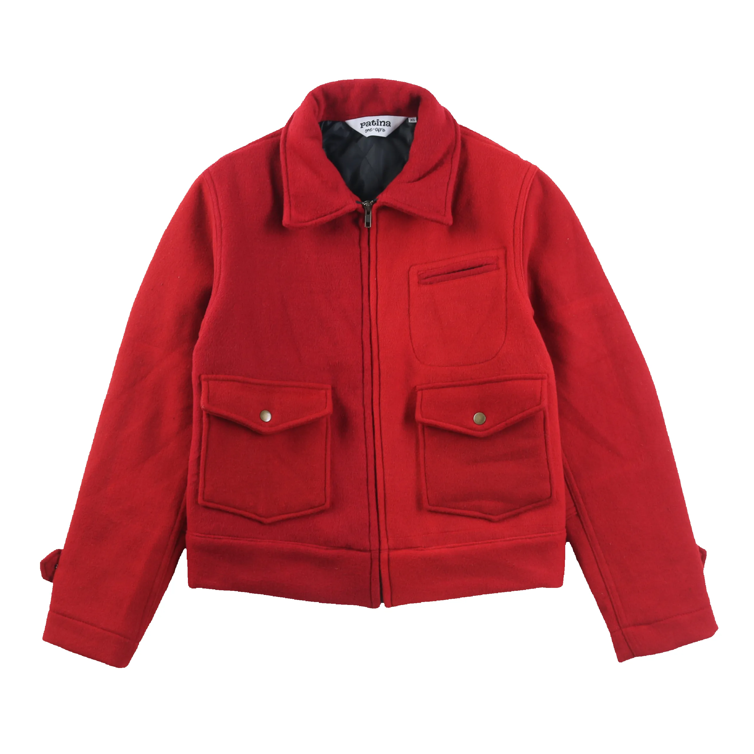 Wool Crew Jacket - Red sold by Patina product image thumbnail 3