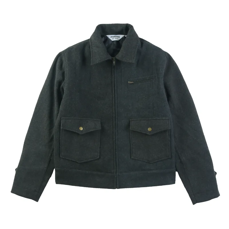 Wool Crew Jacket - Grey sold by Patina