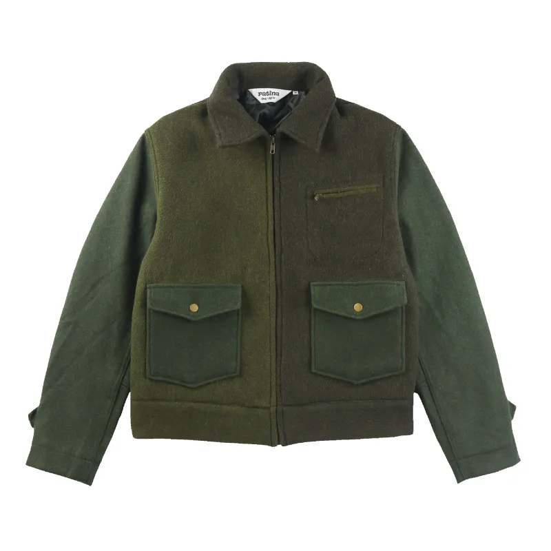 Wool Crew Jacket - Green sold by Patina