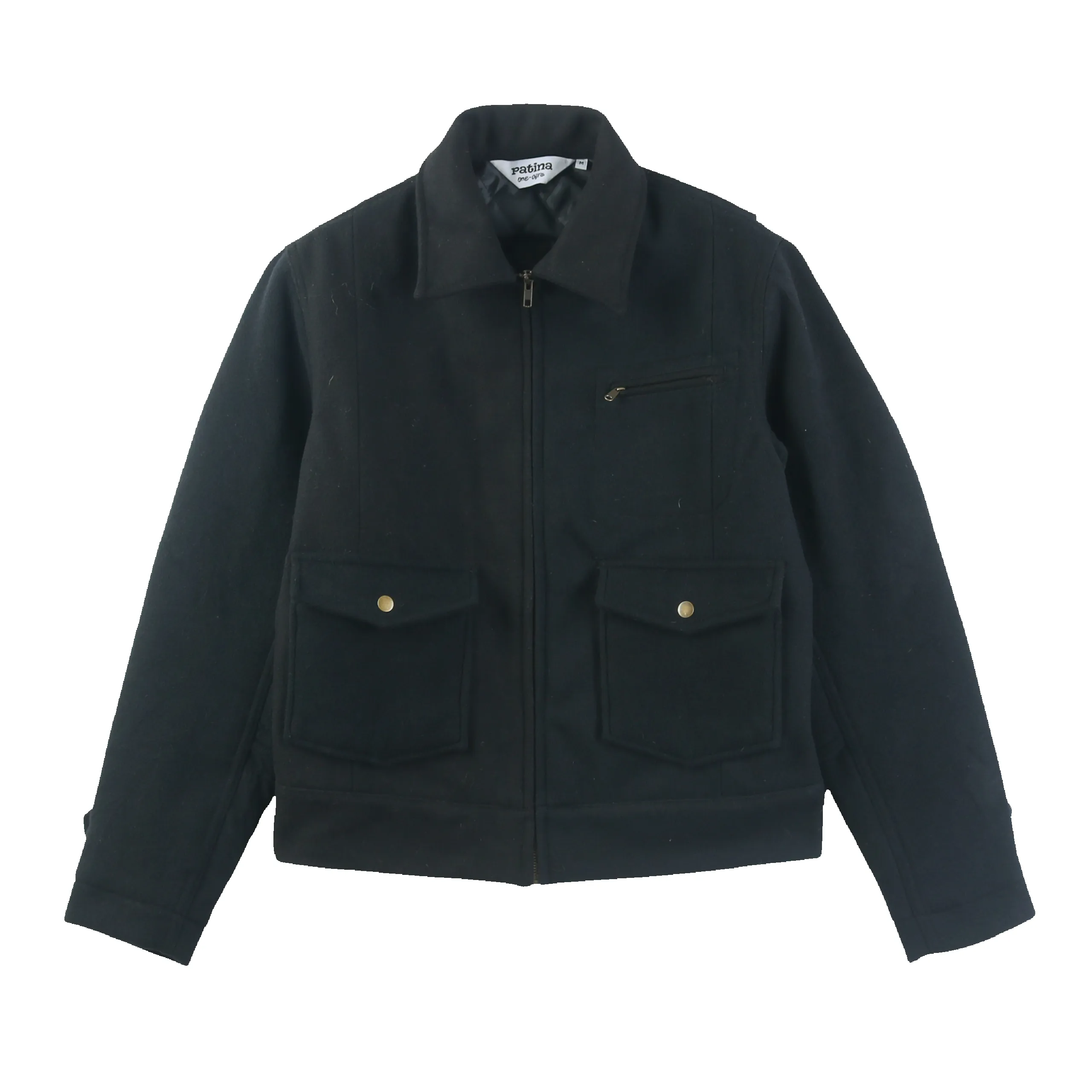 Wool Crew Jacket - Black sold by Patina product image thumbnail 3