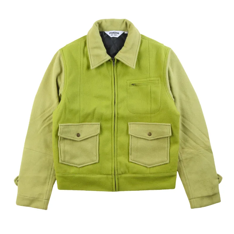 Wool Crew Jacket - Lime Green sold by Patina