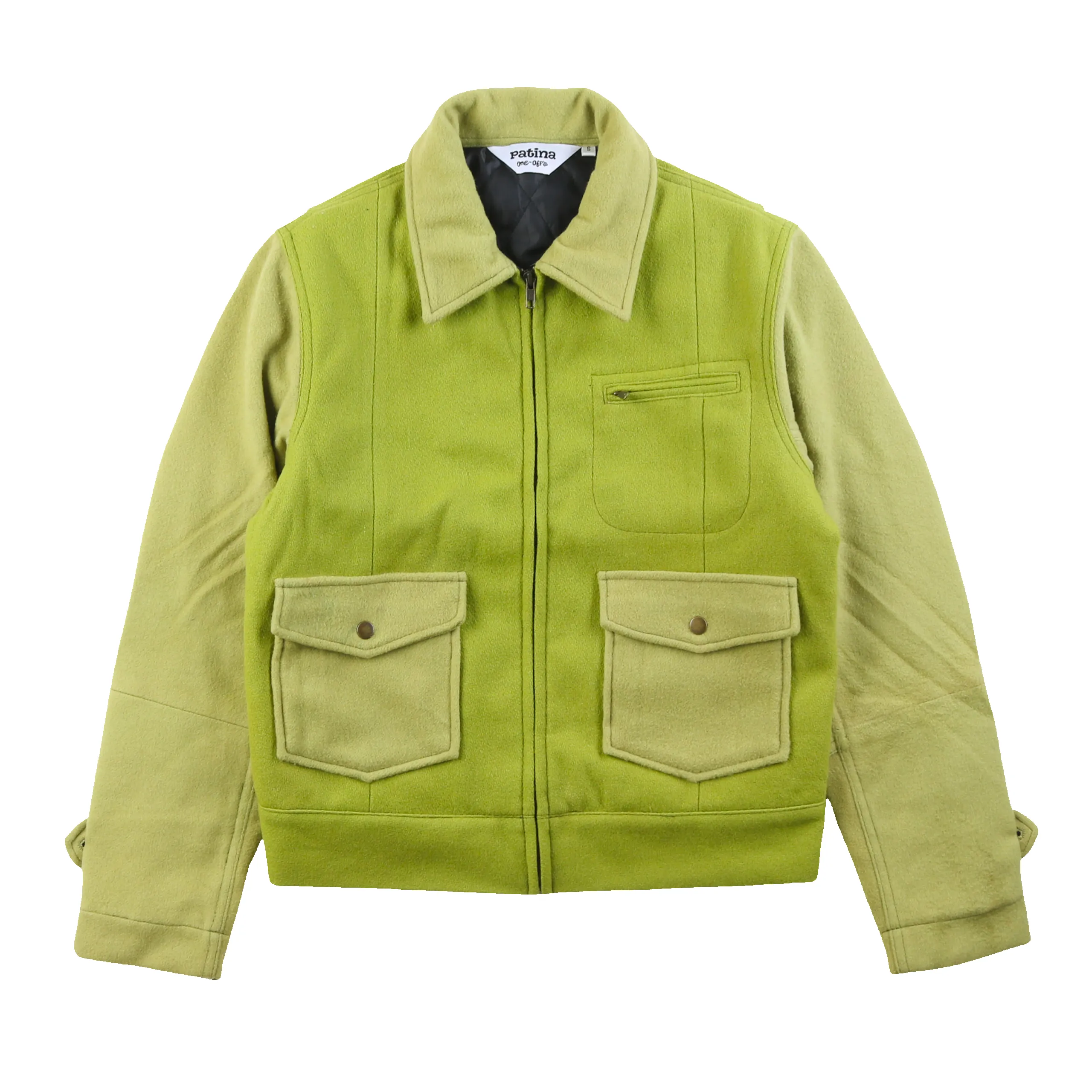 Wool Crew Jacket - Lime Green sold by Patina
