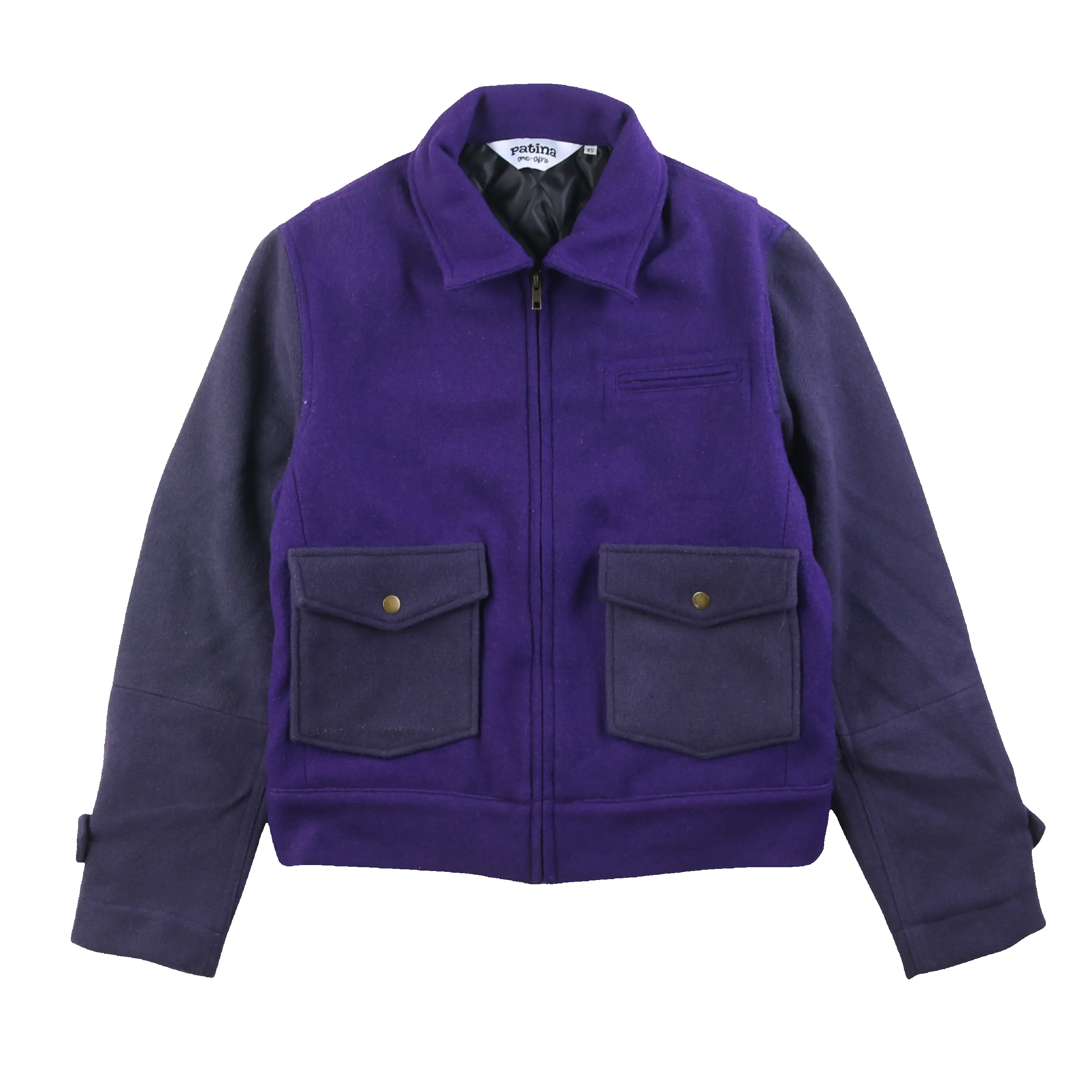 Wool Crew Jacket - Purple sold by Patina