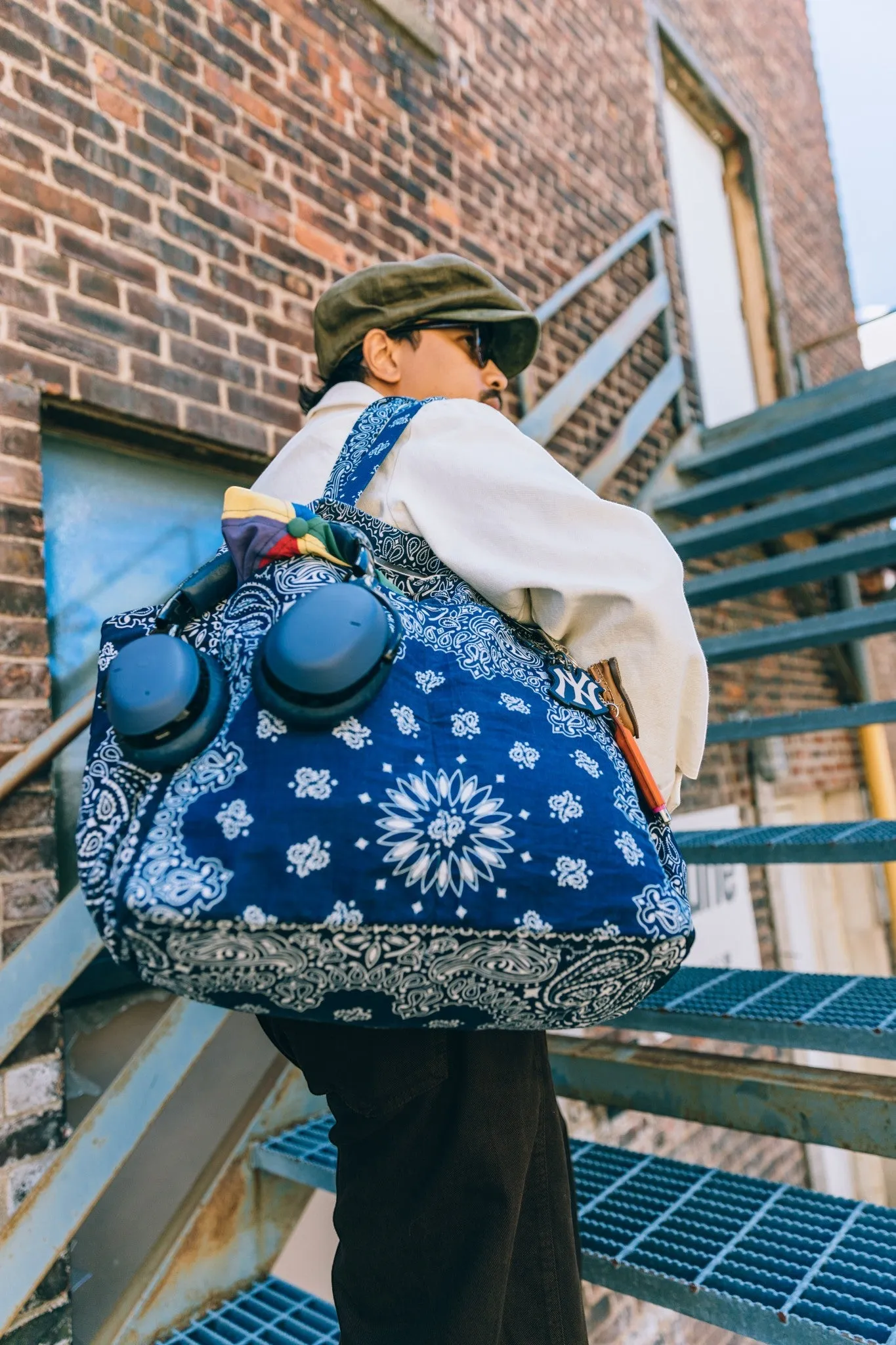 Bandana Tote Bag - Navy sold by Patina product image thumbnail 2
