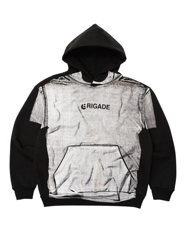 Tromp-l'oeil Logo Tee Hoodie made by Brigade USA