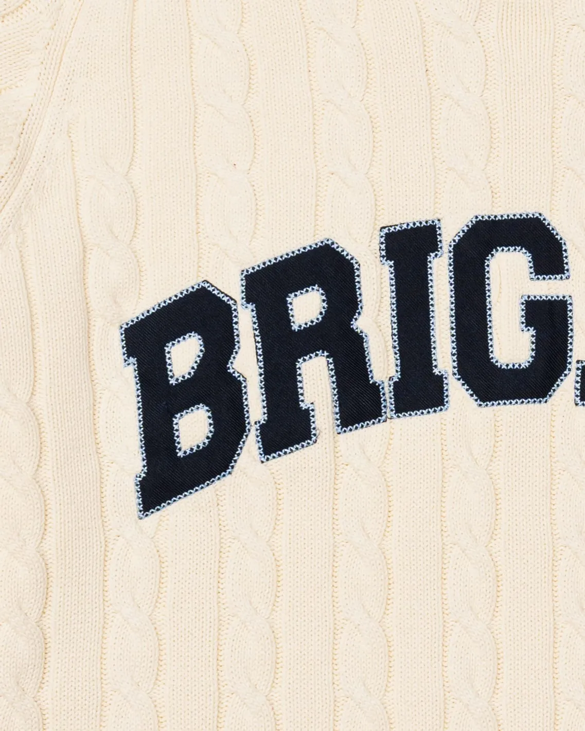 Varsity Cable Knit Sweater sold by Brigade USA product image thumbnail 2