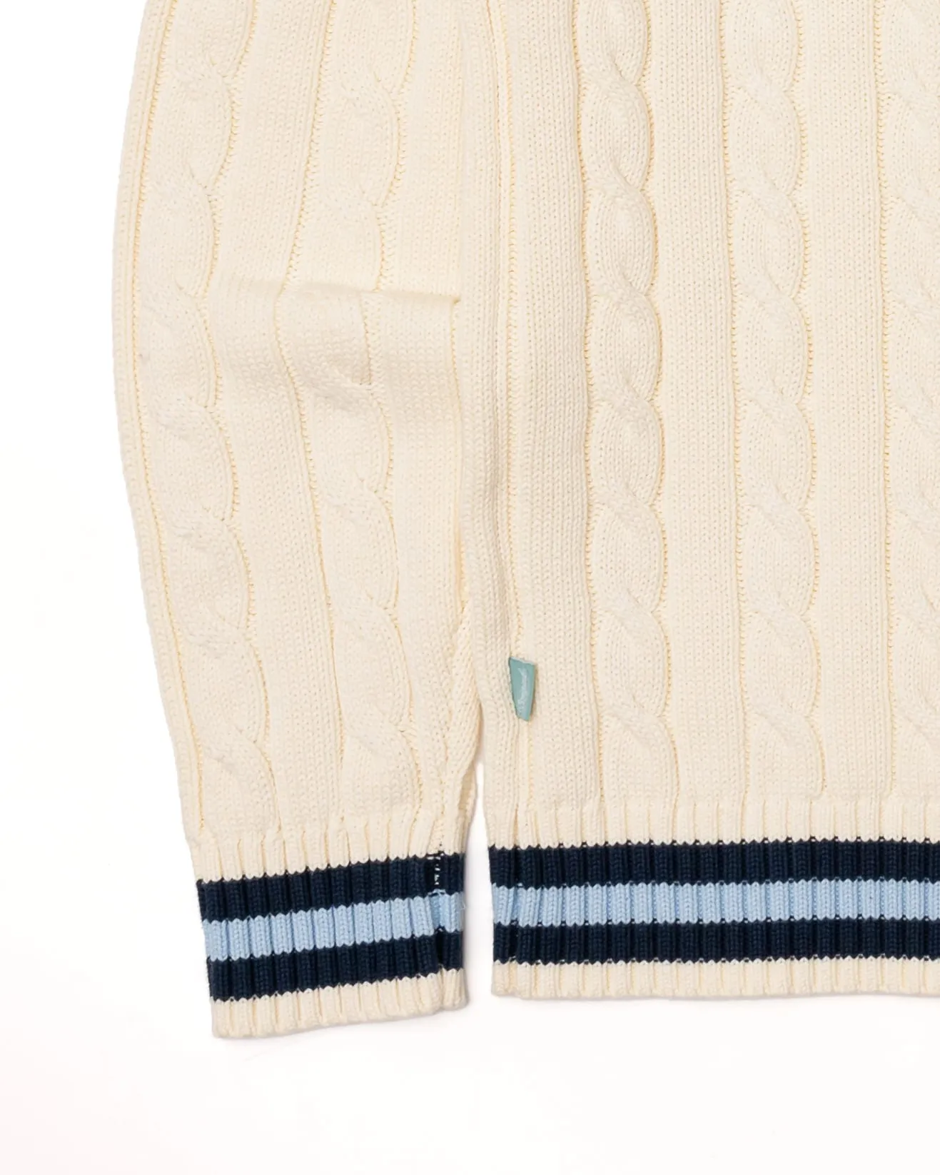 Varsity Cable Knit Sweater sold by Brigade USA product image thumbnail 4