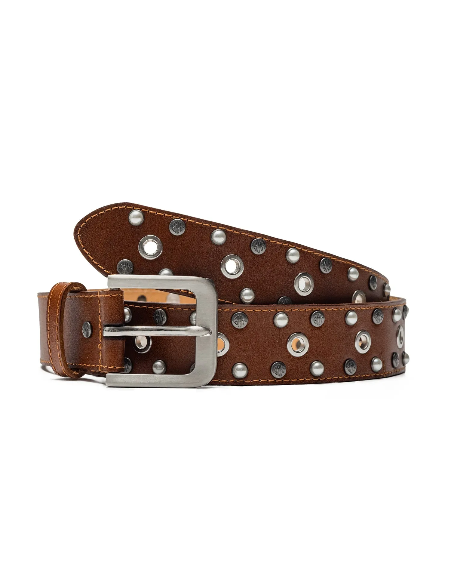 Brown Studded Belt sold by Brigade USA