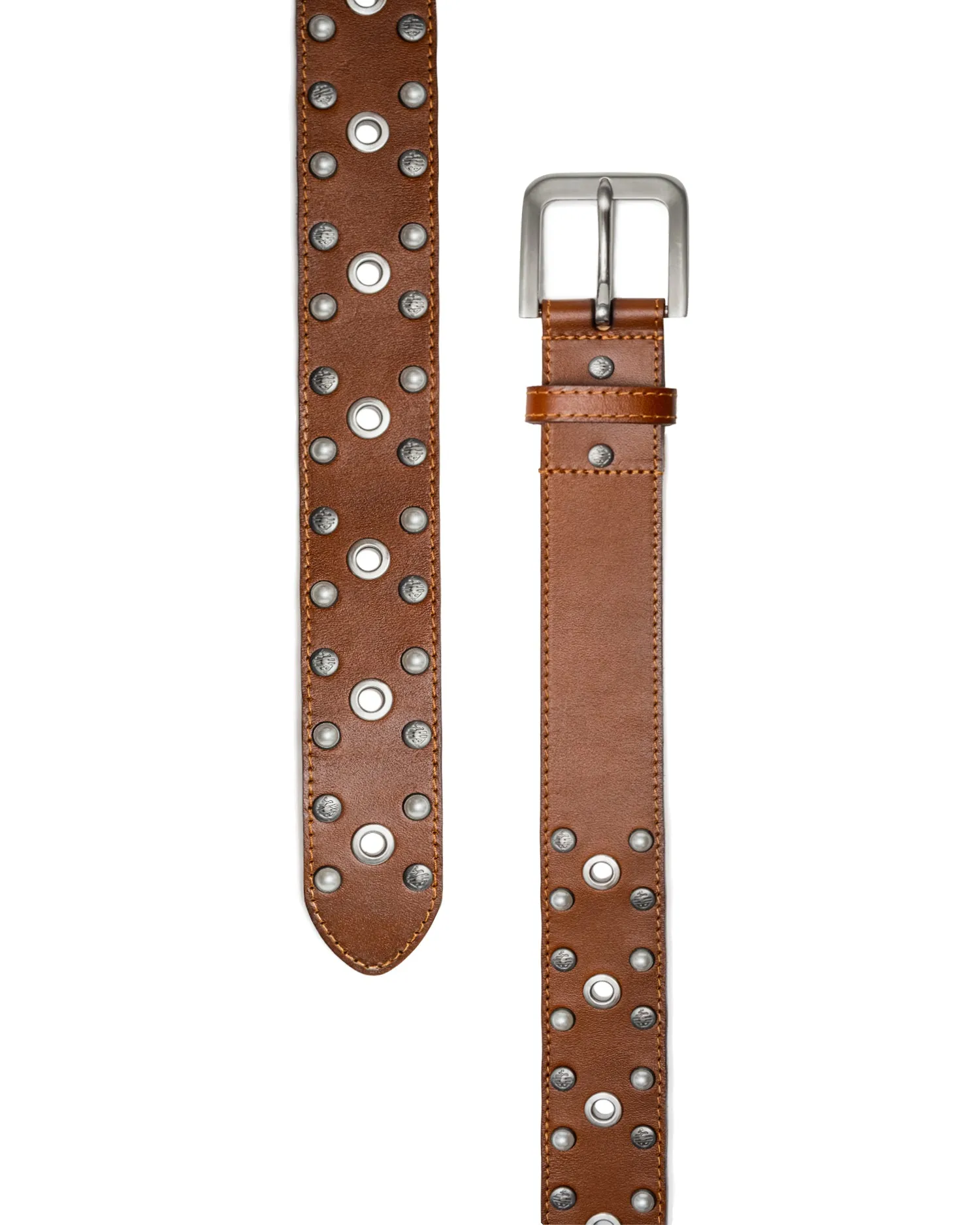 Brown Studded Belt sold by Brigade USA product image thumbnail 2