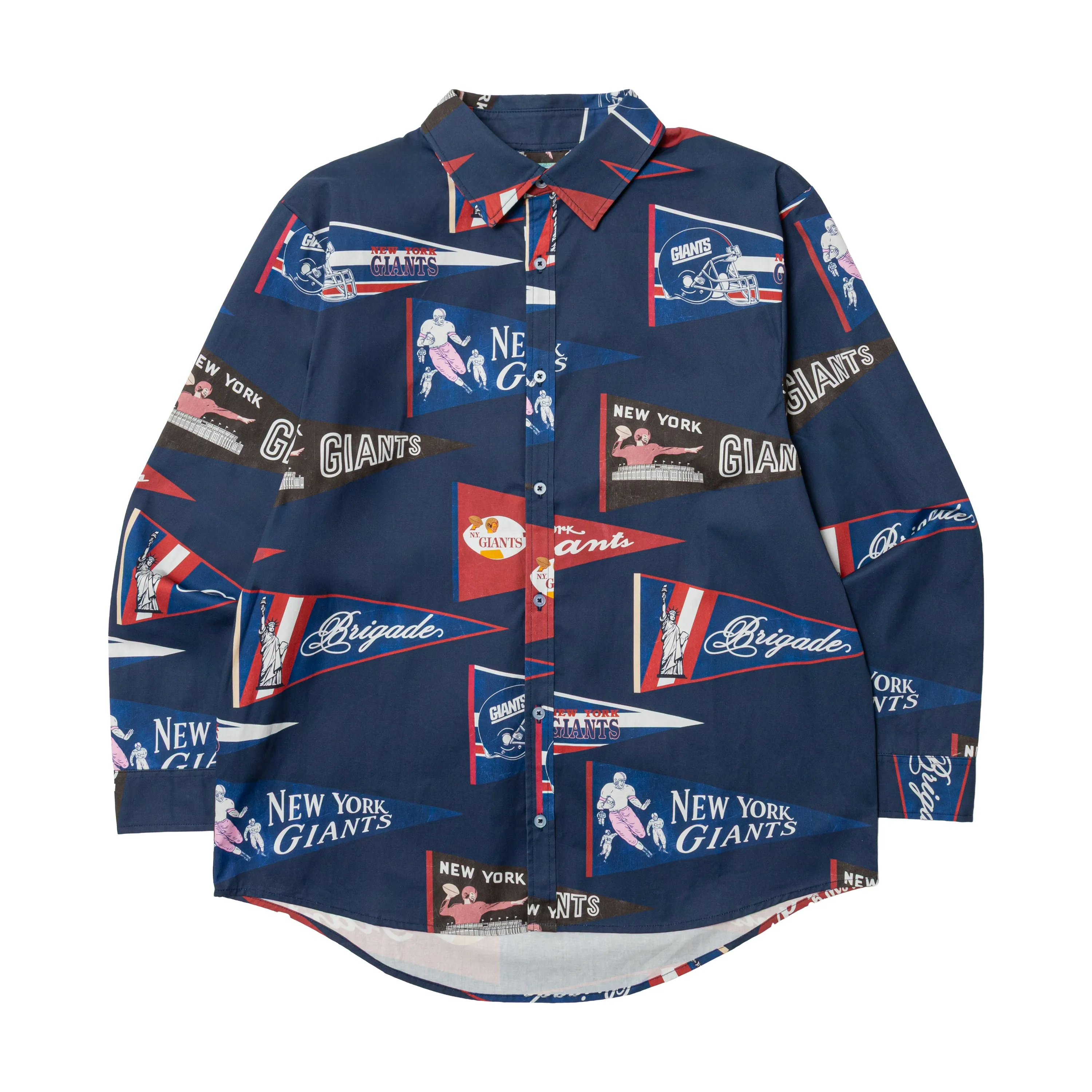 Brigade x Giants Vintage Pennant Button Up Shirt sold by Brigade USA