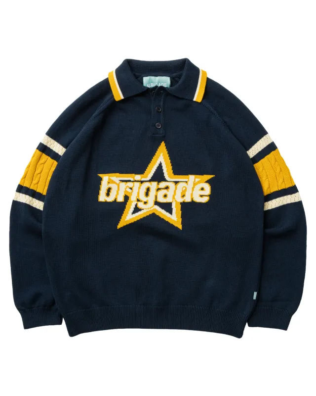Star Logo Knitted Rugby sold by Brigade USA