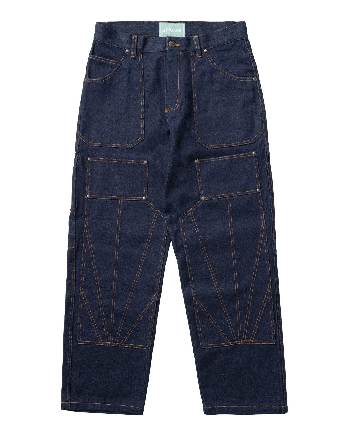 Raw Denim Double Knee Carpenter Pants sold by Brigade USA