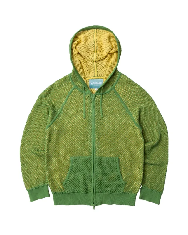 Double Layer Mesh Knitted Hoodie made by Brigade USA
