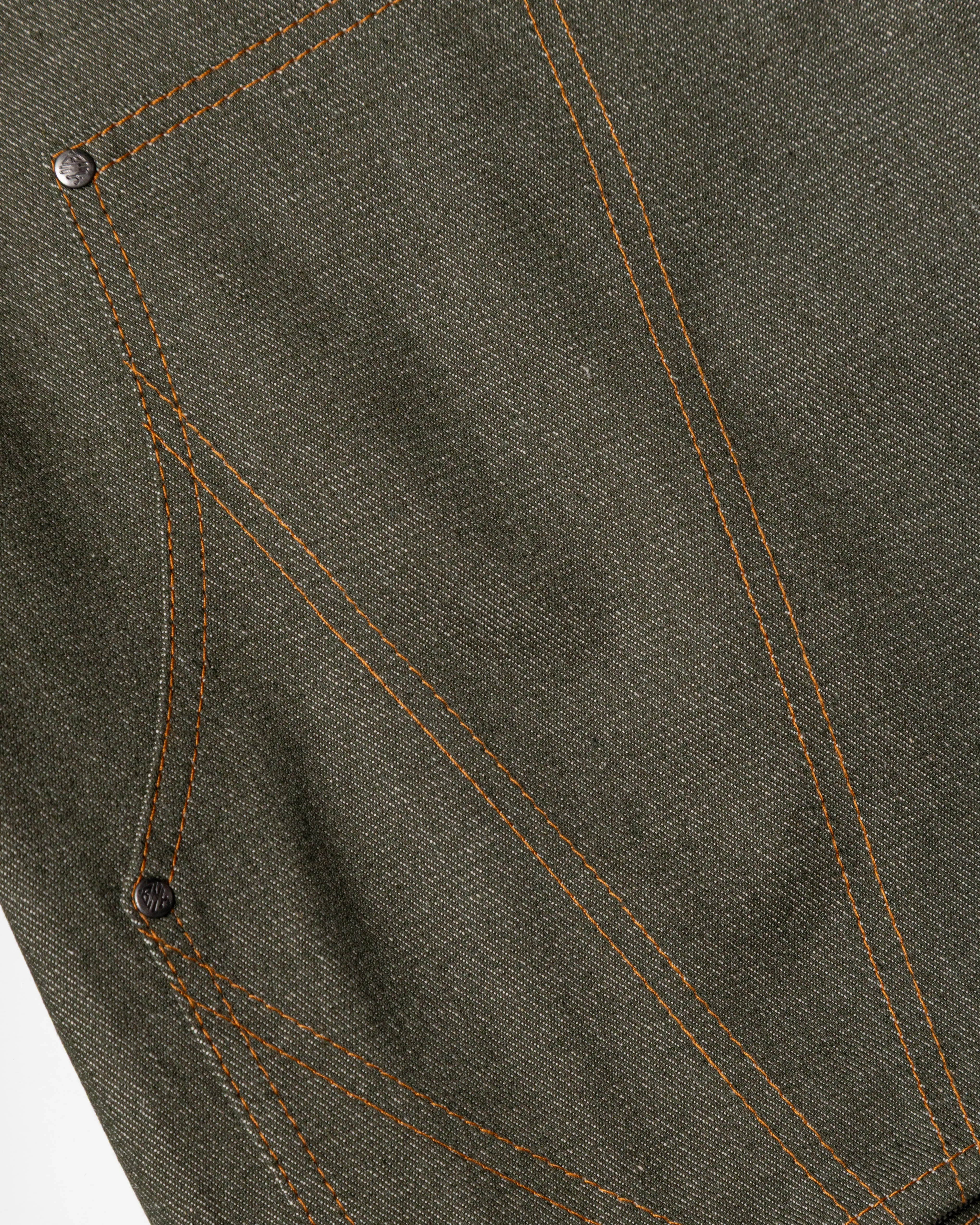 Raw Denim Double Knee Shorts sold by Brigade USA product image thumbnail 3