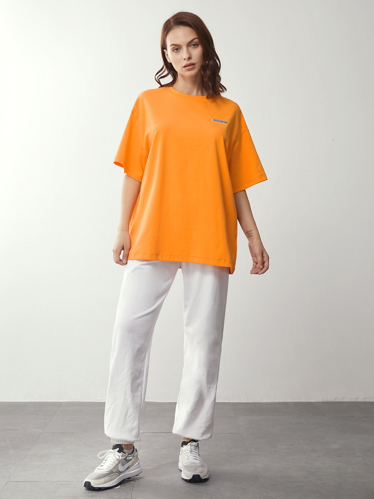 Orange Oversized T-shirt sold by COMMENSE product image thumbnail 4