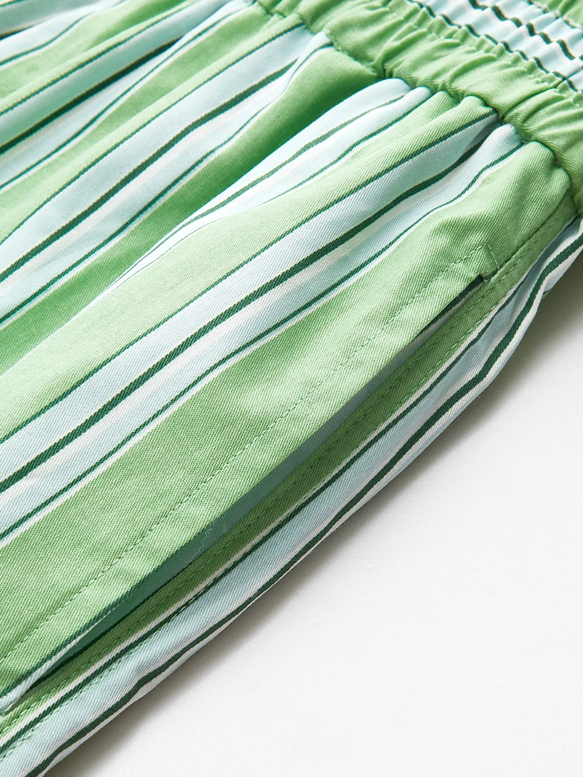 Cotton Pinstripe Baggy Shorts sold by COMMENSE product image thumbnail 4