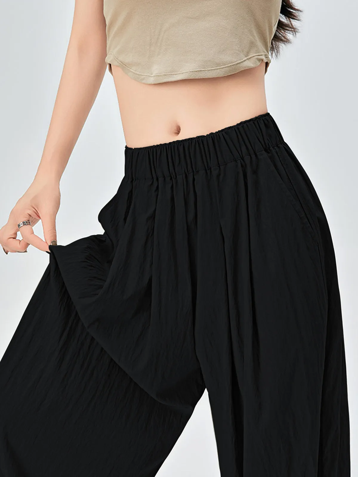 Loose Pleated Wide Leg Pants sold by COMMENSE product image thumbnail 4