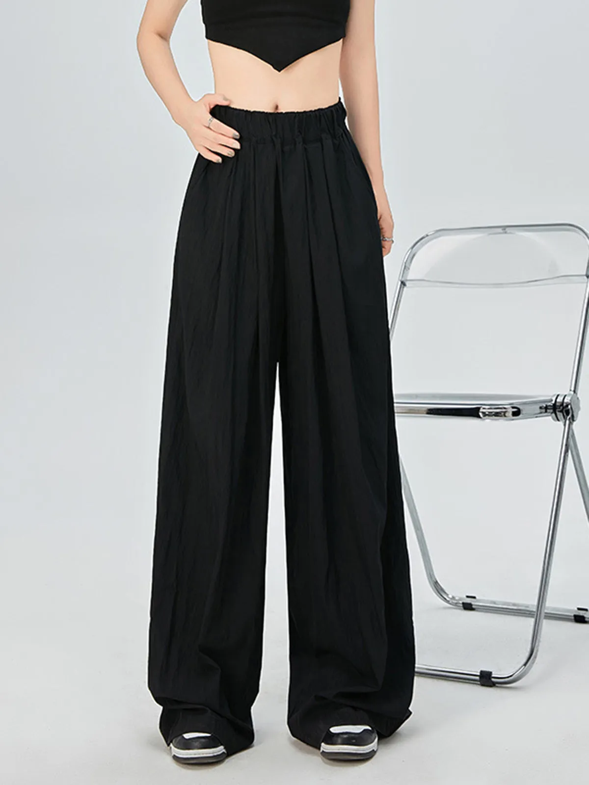 Loose Pleated Wide Leg Pants sold by COMMENSE product image thumbnail 2