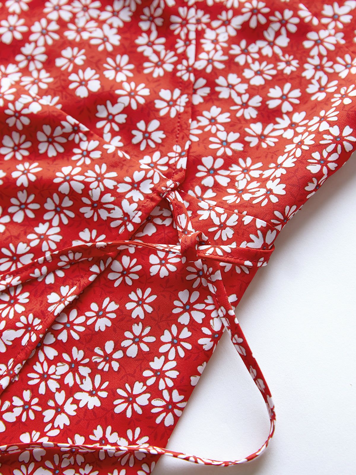 Ruby Daisies Floral Ruffle Hem Wrap Midi Dress sold by COMMENSE product image thumbnail 3