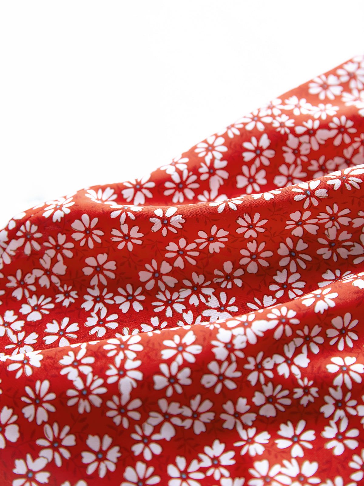 Ruby Daisies Floral Ruffle Hem Wrap Midi Dress sold by COMMENSE product image thumbnail 4