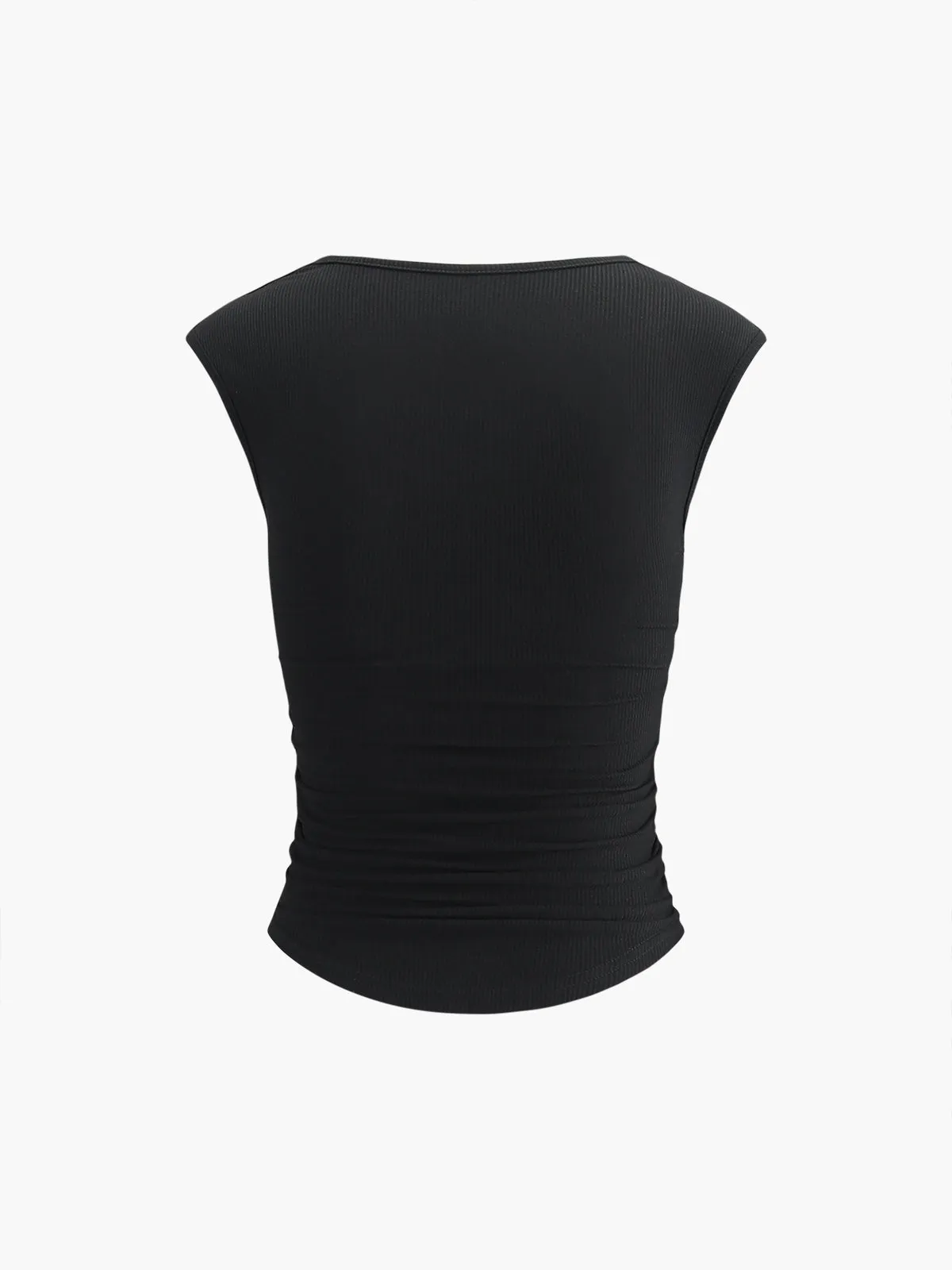 Solid Basic Cap Sleeve Top sold by COMMENSE product image thumbnail 2