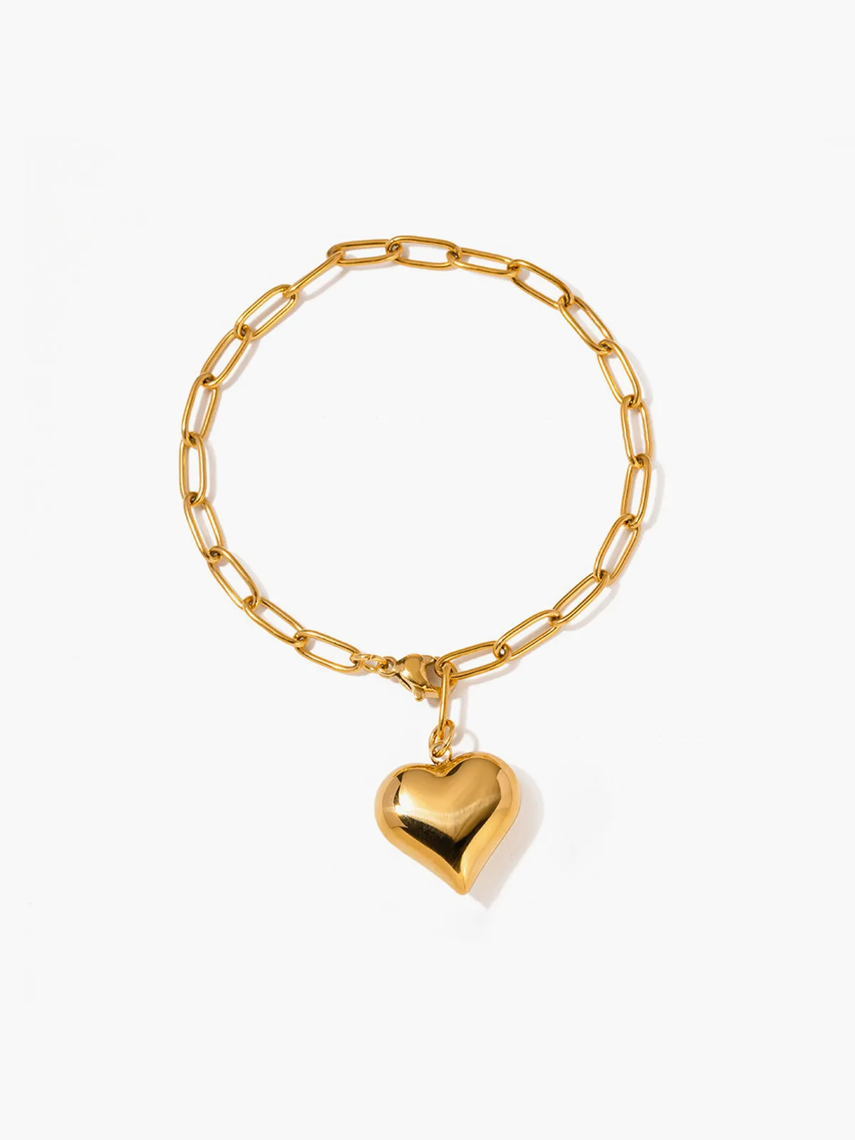 Heart Pendant Chain Link Bracelet sold by COMMENSE product image thumbnail 2