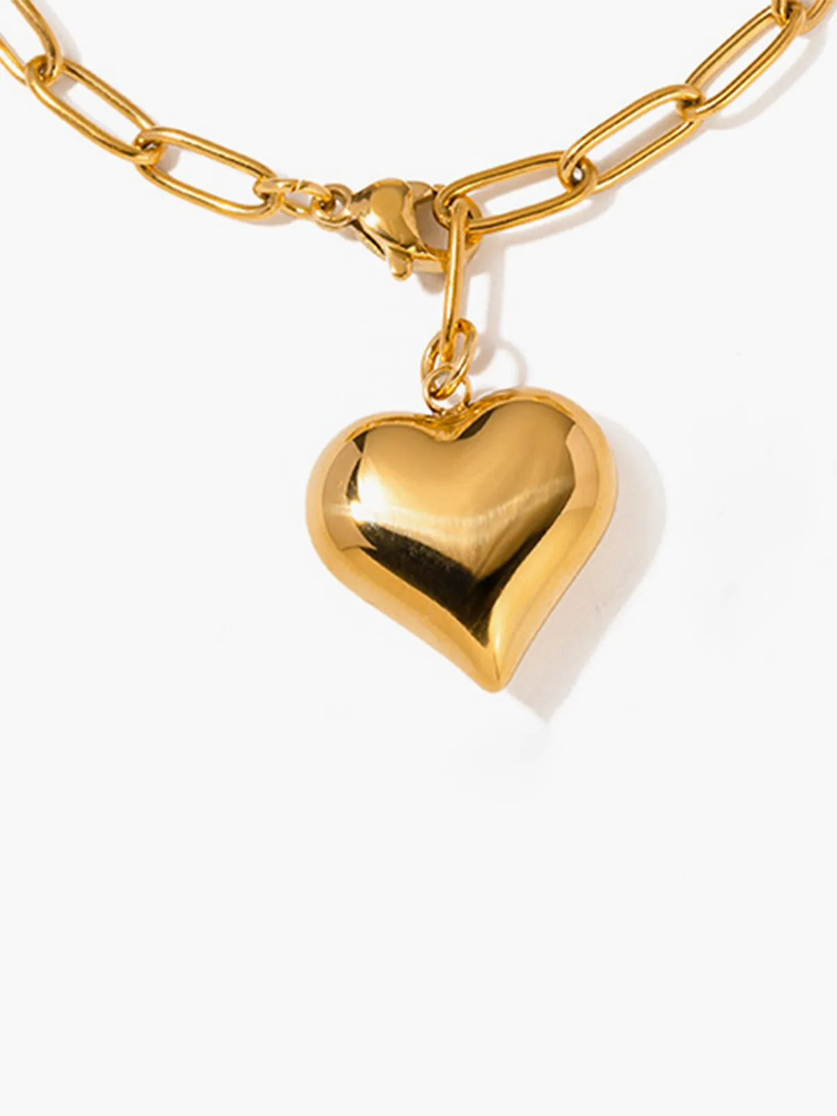Heart Pendant Chain Link Bracelet sold by COMMENSE product image thumbnail 3