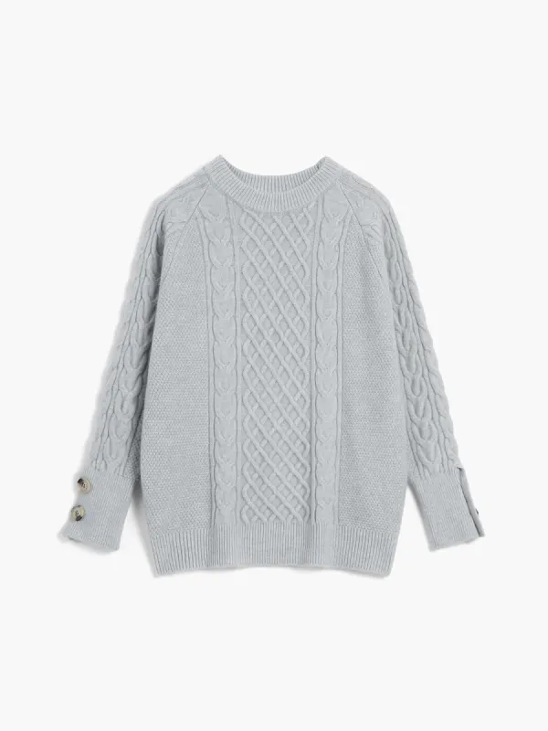 Cloud Nine Cable Knit Sweater sold by COMMENSE